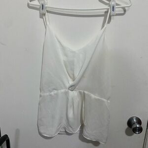 Shinestar White Sleeveless Blouse